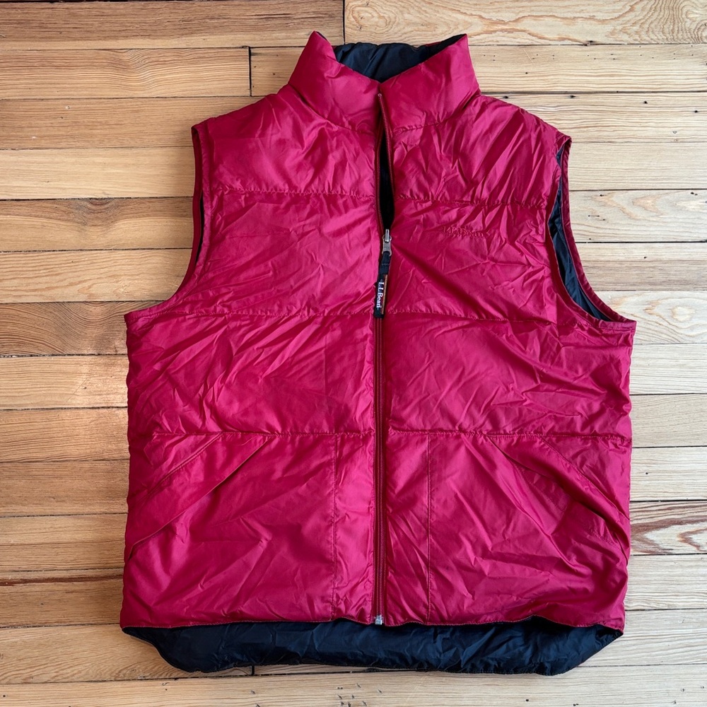 L.L. Bean Reversible Vibrant Red Puffer Vest